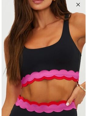 Marin Scallop Colorblock Bikini Top